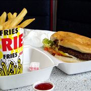 Picture Of French Friesand Hamburger At Restaurant